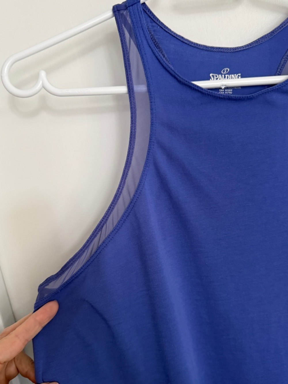 Spalding Women's Purple Mesh Edged Tank Top